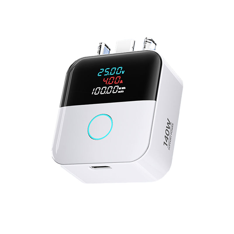 🔋Cargador inteligente USB-C de 140 W con múltiples puertos y pantalla LED digital – Carga rápida y control inteligente de corriente para móviles, tablets y portátiles