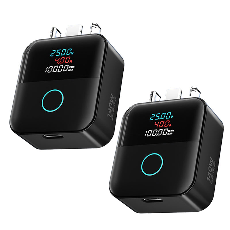 🔋Cargador inteligente USB-C de 140 W con múltiples puertos y pantalla LED digital – Carga rápida y control inteligente de corriente para móviles, tablets y portátiles