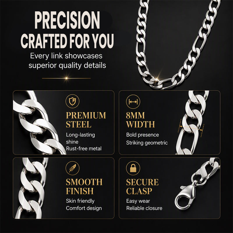 ⏳Especial por Tiempo Limitado⏰ Collar de Cadena de Acero Inoxidable en Tono Plateado