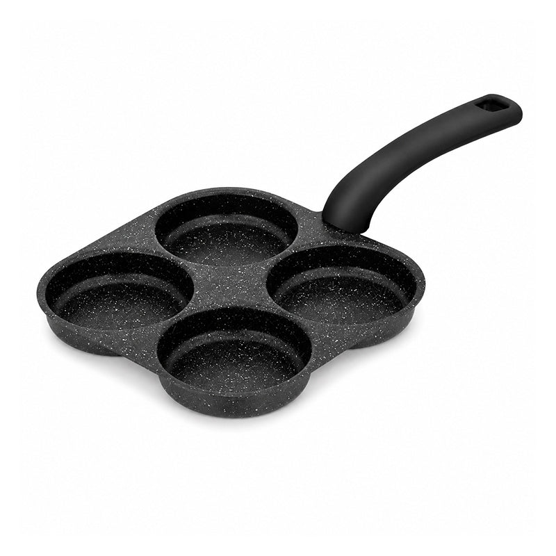 🍳 ¡AHORRA 50%! 🥞 Sartén Antiadherente de 4 Moldes – Perfecta para el Desayuno, Calor Uniforme y Fácil de Voltear – Recubrimiento de Grado Alimentario y Hierro Fundido Duradero ✨