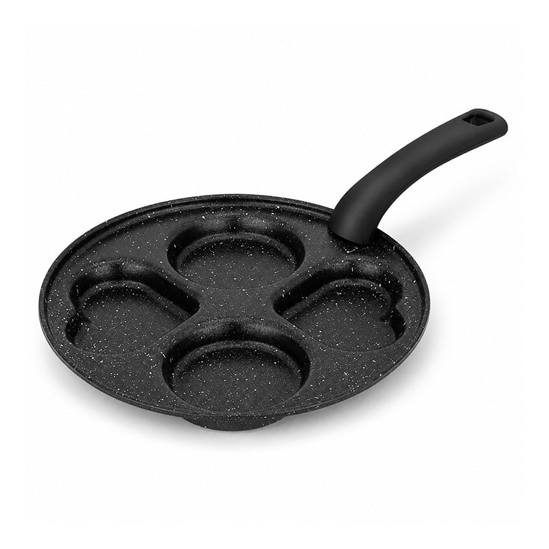 🍳 ¡AHORRA 50%! 🥞 Sartén Antiadherente de 4 Moldes – Perfecta para el Desayuno, Calor Uniforme y Fácil de Voltear – Recubrimiento de Grado Alimentario y Hierro Fundido Duradero ✨