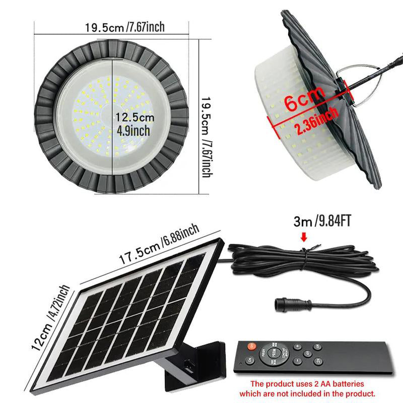 ☀️ ¡50% de Descuento! 💡 Lámpara Solar Colgante para Exterior – Luz 360°, Impermeable IP65 y 4 Niveles de Brillo ✨