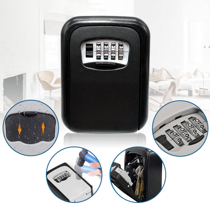 ⏳ OFERTA ⏰ Caja de Llaves con Combinación – Se Fija a la Pared, Código Reiniciable y Almacenamiento Amplio Antióxido 🔑✨