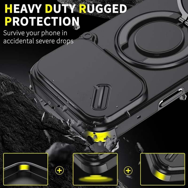 🎉 2026 Sale — Over 42,000 Sold!📱 Magnetic iPhone Case‑Ring Stand & Camera Slider 🛡️