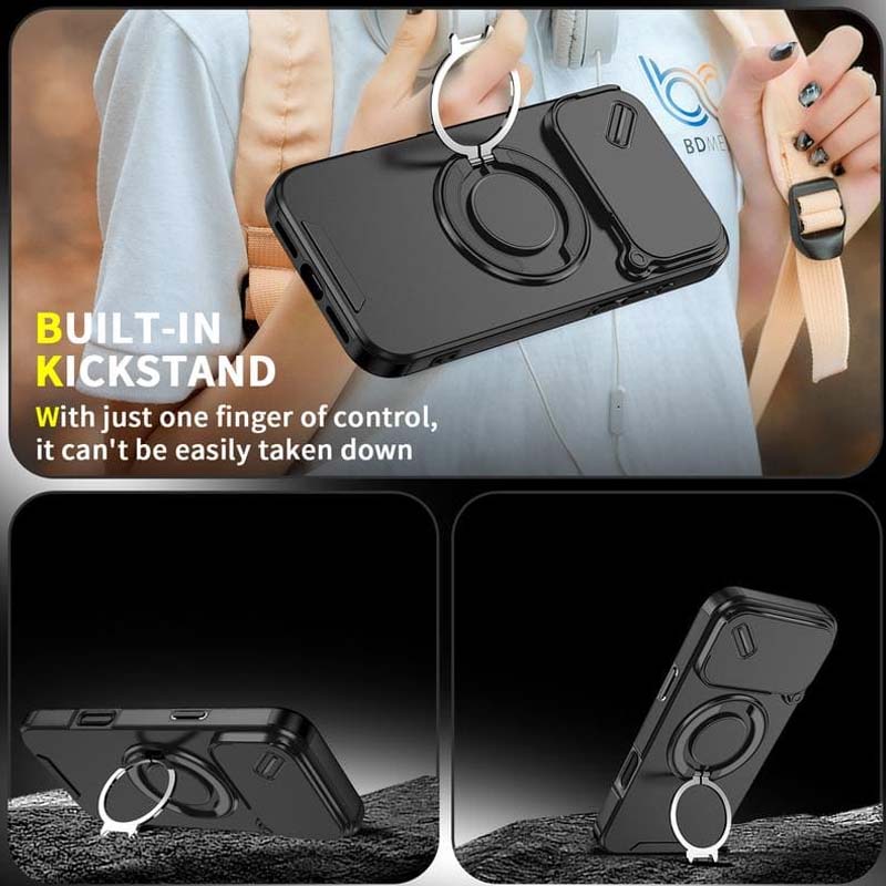 🎉 2026 Sale — Over 42,000 Sold!📱 Magnetic iPhone Case‑Ring Stand & Camera Slider 🛡️