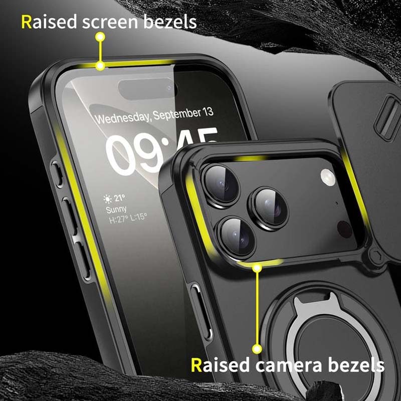 🎉 2026 Sale — Over 42,000 Sold!📱 Magnetic iPhone Case‑Ring Stand & Camera Slider 🛡️