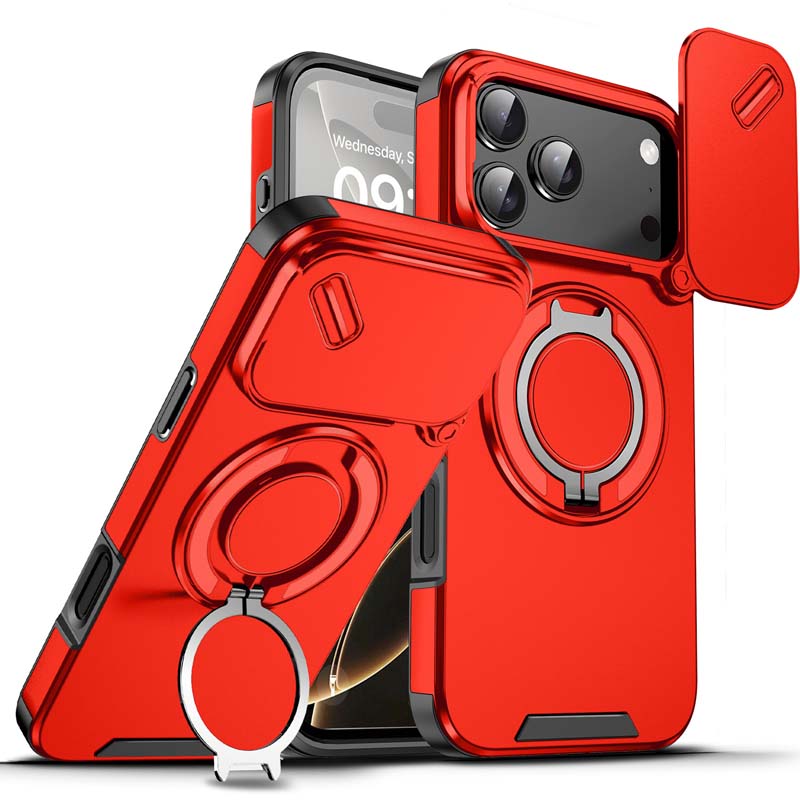🎉 2026 Sale — Over 42,000 Sold!📱 Magnetic iPhone Case‑Ring Stand & Camera Slider 🛡️