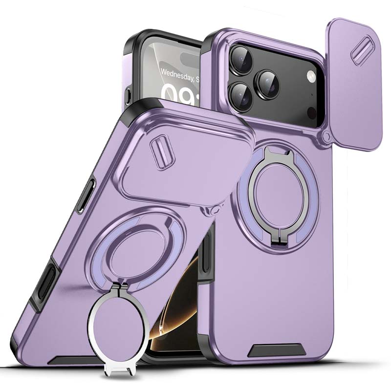 🎉 2026 Sale — Over 42,000 Sold!📱 Magnetic iPhone Case‑Ring Stand & Camera Slider 🛡️