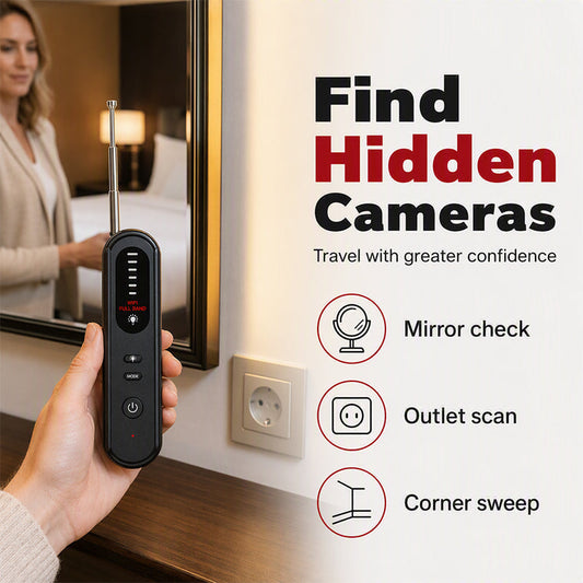 🔍 ¡50% DE DESCUENTO POR TIEMPO LIMITADO! ⚡ Detector Anti-Cámara Espía y GPS – Portátil, Sensible y Fácil de Usar ✨