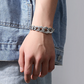 Pulsera Retro con Mantra de Seis Sílabas para Hombre