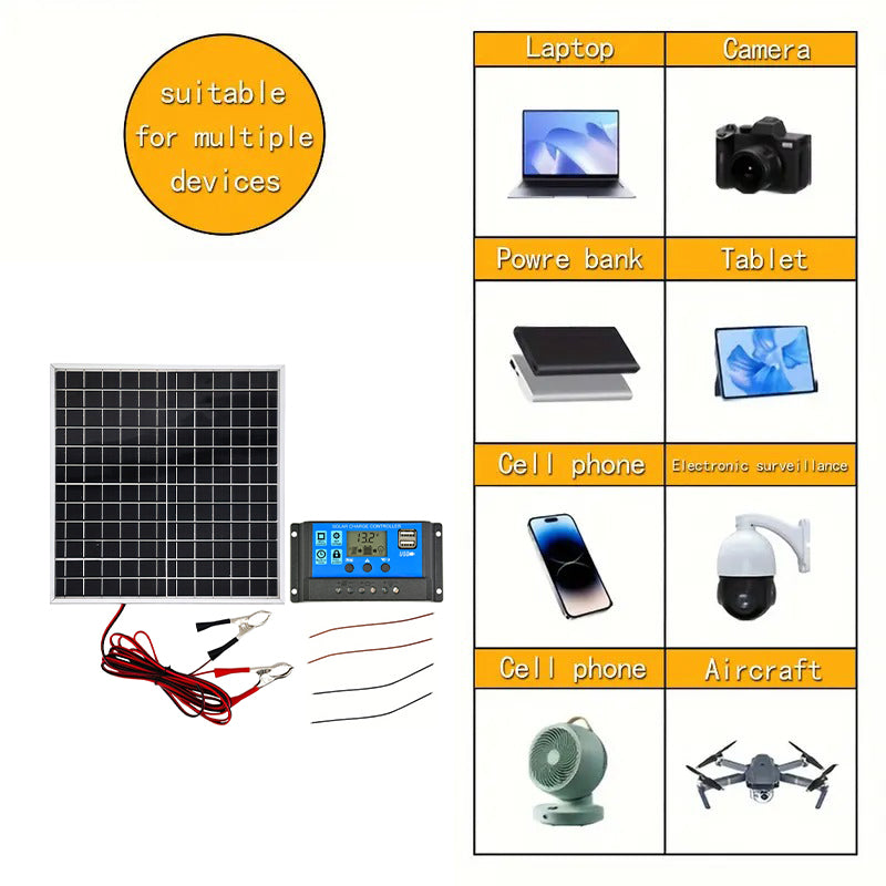 Kit de Panel Solar Portátil Resistente al Agua