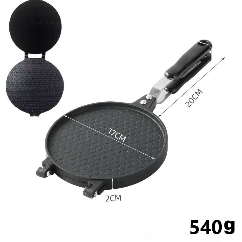 🔥 Sartén antiadherente de doble uso: ¡perfecta para panqueques, filetes y conos de wafle! 🥞🥩🍦