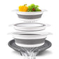 🥗 Set de 3 Escurridores Plegables con Base Escurridora – Coladores Compactos para Frutas· Pasta y Verduras