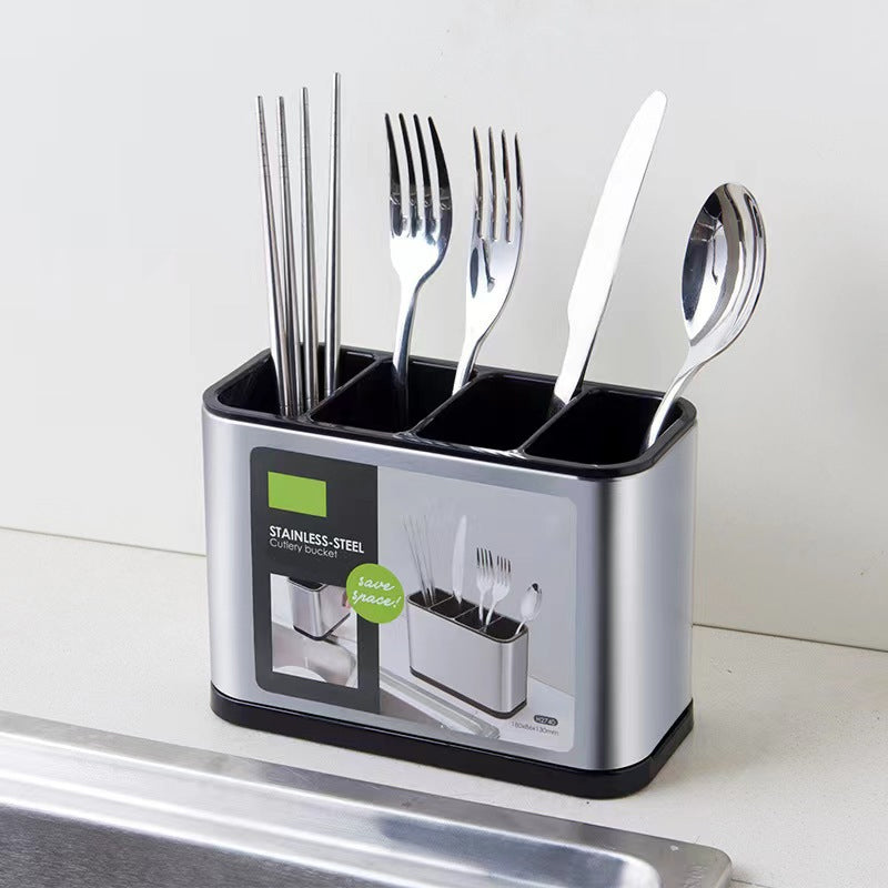 🍴Space-Saving Stainless Steel Kitchen Utensil Holder