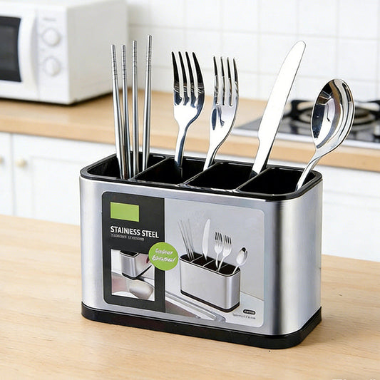 🍴Organizador de Cubiertos de Acero Inoxidable que Ahorra Espacio