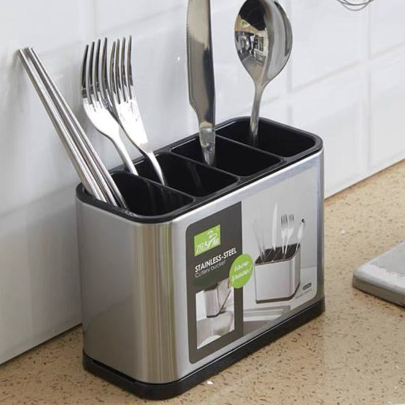 🍴Space-Saving Stainless Steel Kitchen Utensil Holder