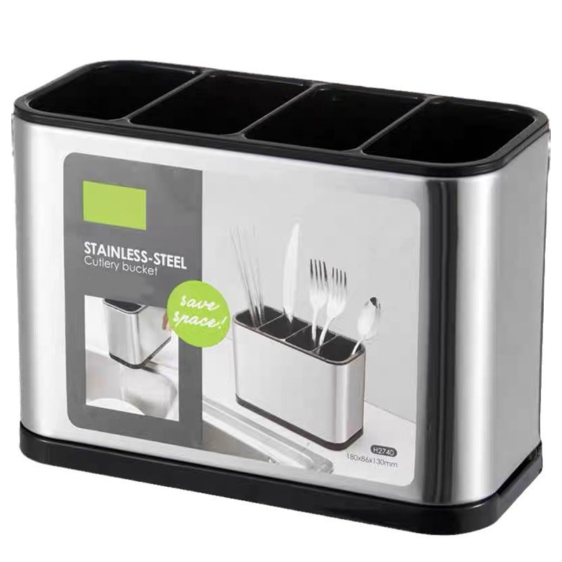 🍴Space-Saving Stainless Steel Kitchen Utensil Holder