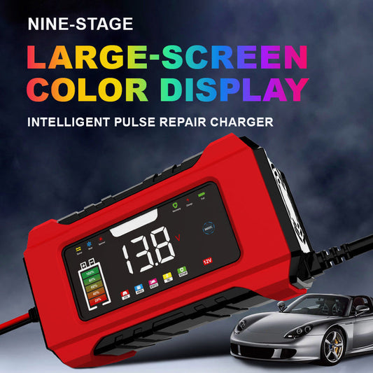 Cargador Inteligente de Batería de Auto 12V 6A con Pantalla LCD
