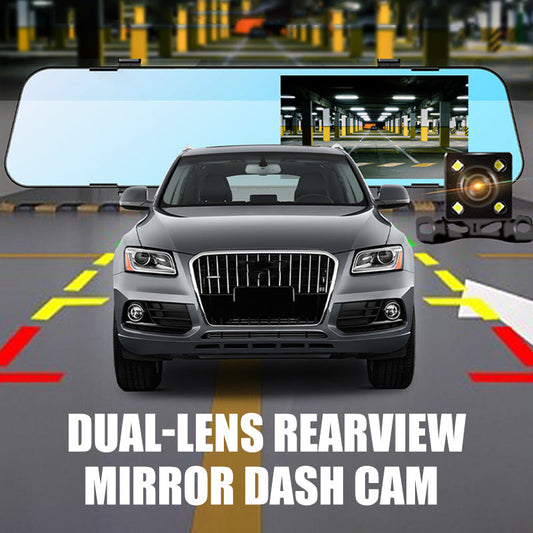 Cámara de Tablero con Espejo Retrovisor de Doble Lente