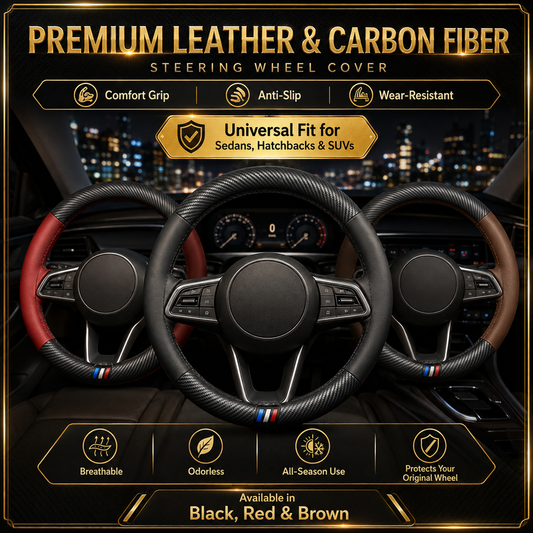 Funda Universal de Fibra de Carbono para Volante