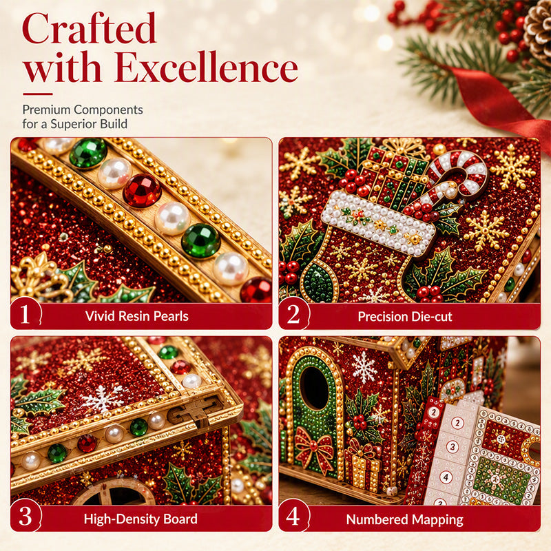 🎄 50% dto. Kit de arte de perlas 3D Navidad – 6 diseños festivos, fácil y relajante, manualidad en familia. Crea adornos únicos para tu árbol! ✨🎁