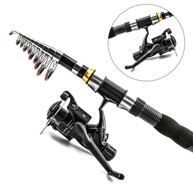 ⏳🔥¡50% DE DESCUENTO POR TIEMPO LIMITADO! ⏰Set Completo de Equipo de Pesca de Viaje y Bolsa de Transporte🎣