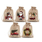 🎅 ¡50% DE DESCUENTO POR TIEMPO LIMITADO! ✨ Bolsas de regalo navideñas con cordón – Diseño de Papá Noel y renos, bolsas de tela reutilizables ✨