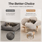 🌼 ¡50% DE DESCUENTO POR TIEMPO LIMITADO! 🐾 Cama de Madera Elevada en Forma de Pétalo para Mascotas con Cojín – Soporte Ortopédico, Diseño Transpirable y Madera Maciza – Un Retiro Acogedor ✨