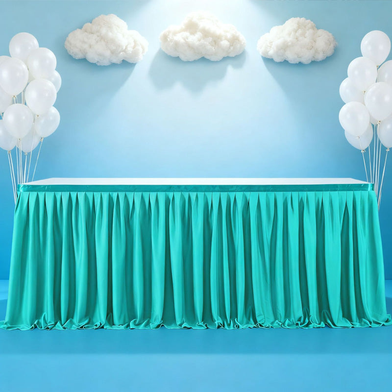 💥 Faldón Plisado para Mesa de Eventos – Decoración Elegante y de Fácil Instalación ✨