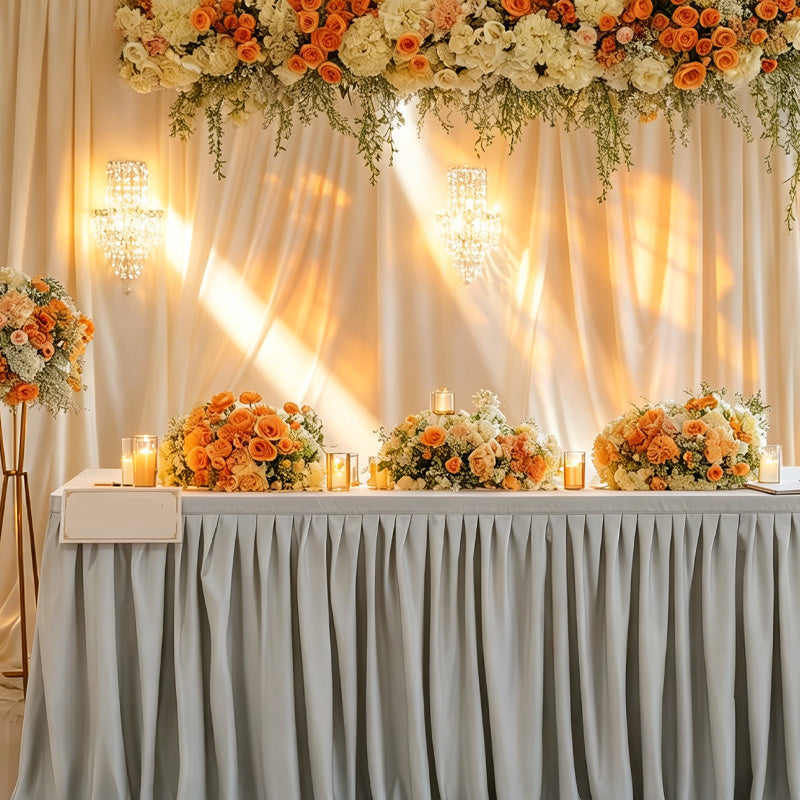 💥 Faldón Plisado para Mesa de Eventos – Decoración Elegante y de Fácil Instalación ✨