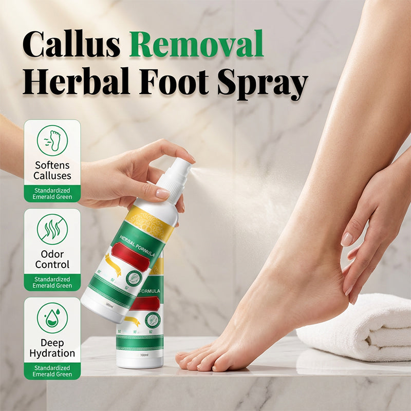 Spray refrescante para el cuidado de los pies con fórmula a base de hierba