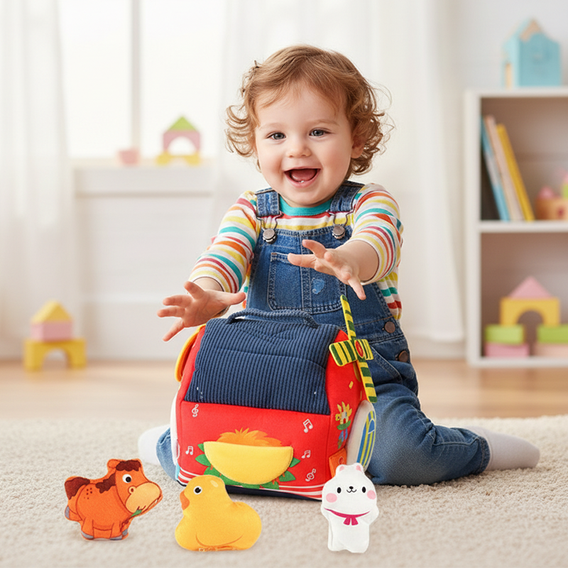 🧸 Granja de Peluche Interactiva con Marionetas de Animales