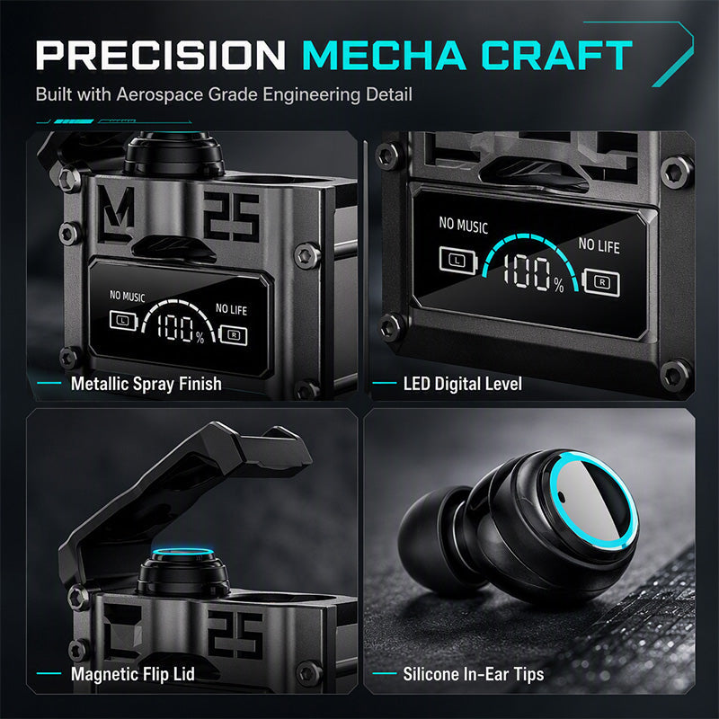 Audífonos Inalámbricos Bluetooth Estilo Mecha