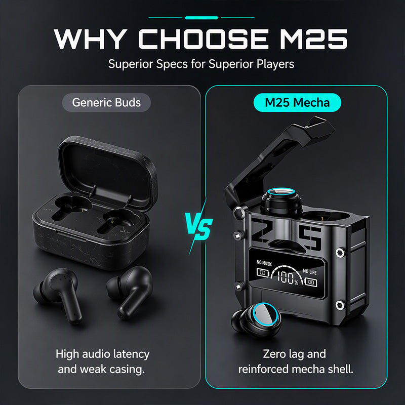 Audífonos Inalámbricos Bluetooth Estilo Mecha
