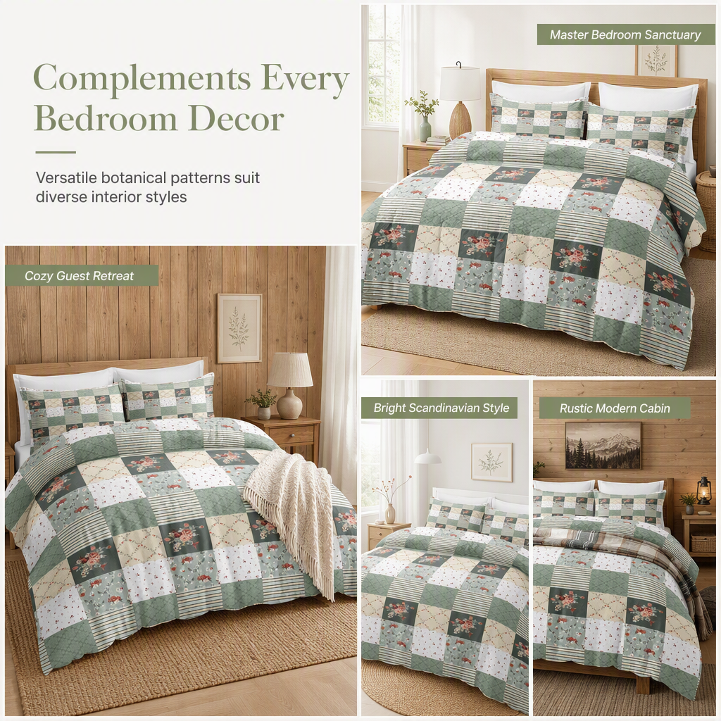 ⏳ Oferta por tiempo limitado ⏰ Juego de cama floral suave y reversible para todas las estaciones ✨