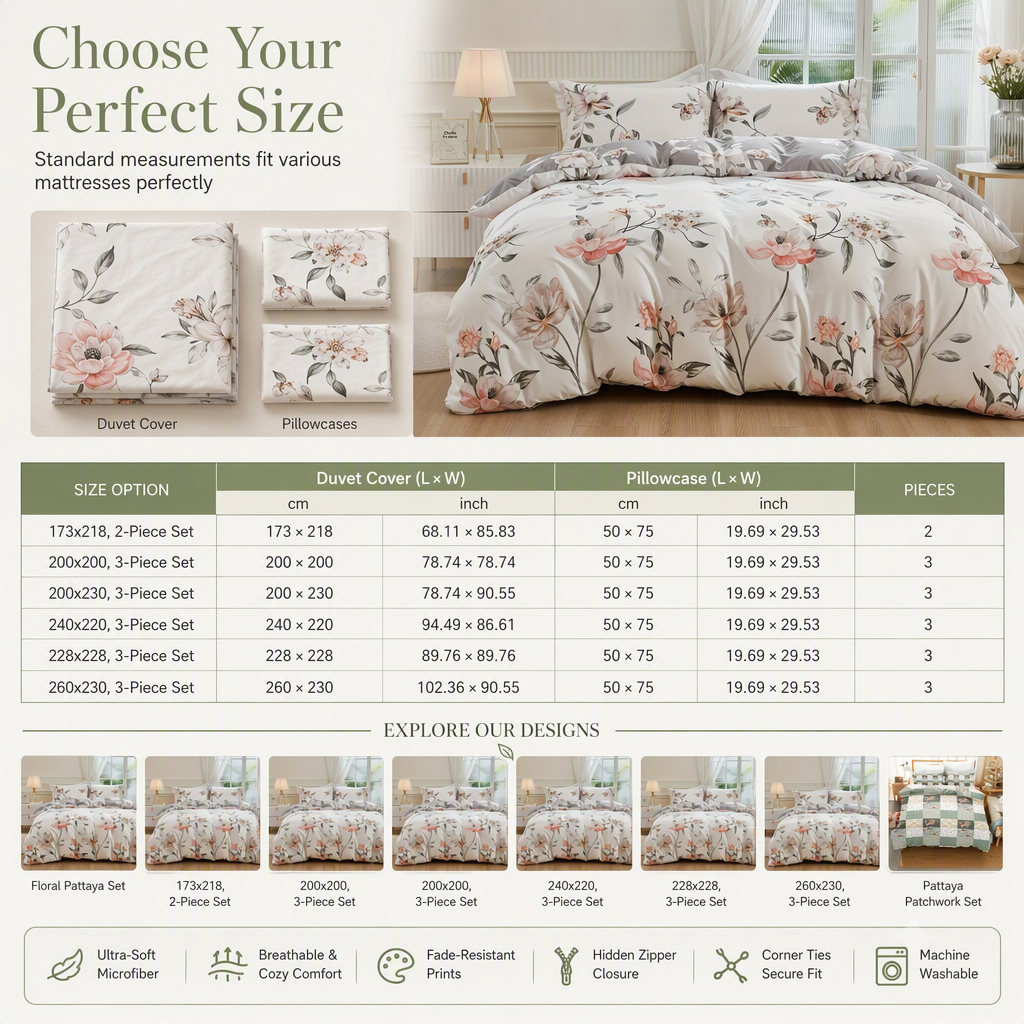 ⏳ Oferta por tiempo limitado ⏰ Juego de cama floral suave y reversible para todas las estaciones ✨