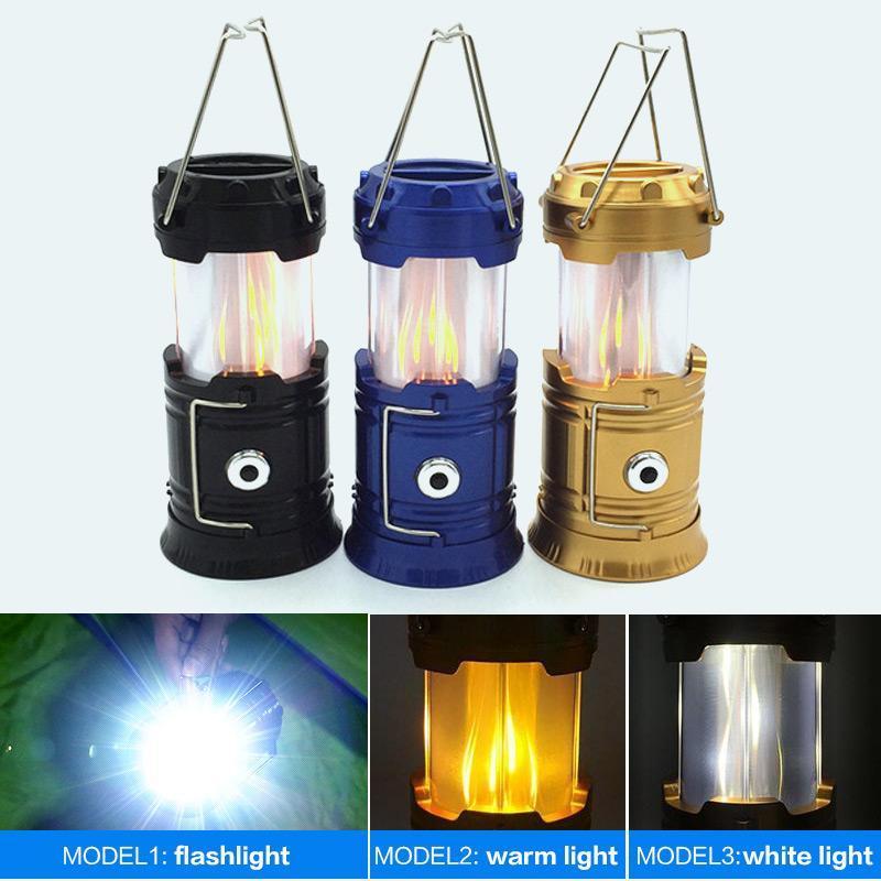 ⏳50 % de descuento por tiempo limitado⏰Linterna LED de campamento 3 en 1 con efecto de llama⛺🔦