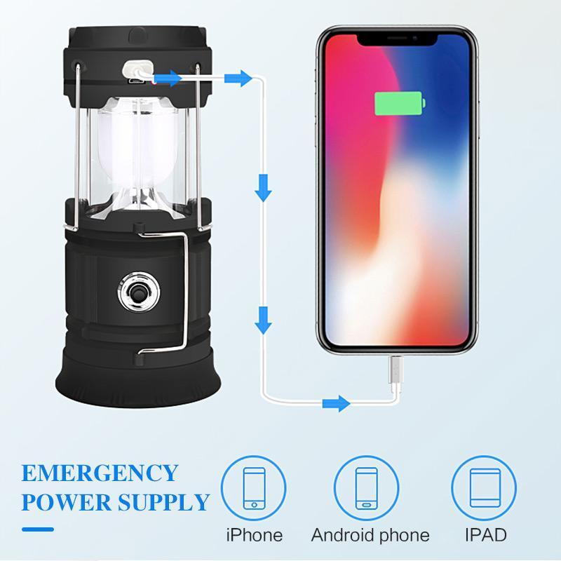 ⏳50 % de descuento por tiempo limitado⏰Linterna LED de campamento 3 en 1 con efecto de llama⛺🔦