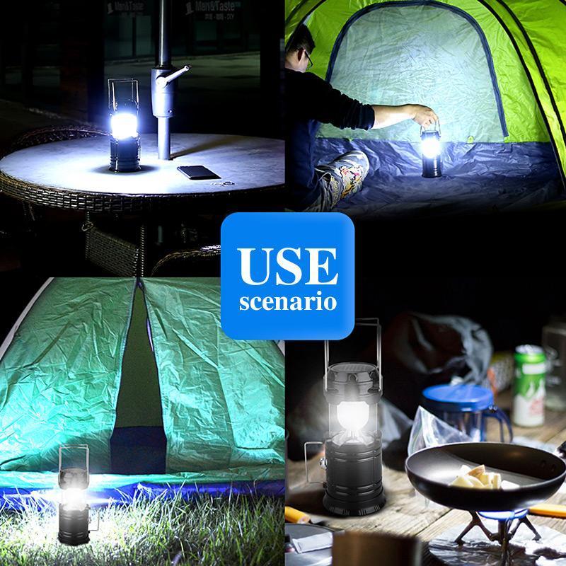 ⏳50 % de descuento por tiempo limitado⏰Linterna LED de campamento 3 en 1 con efecto de llama⛺🔦