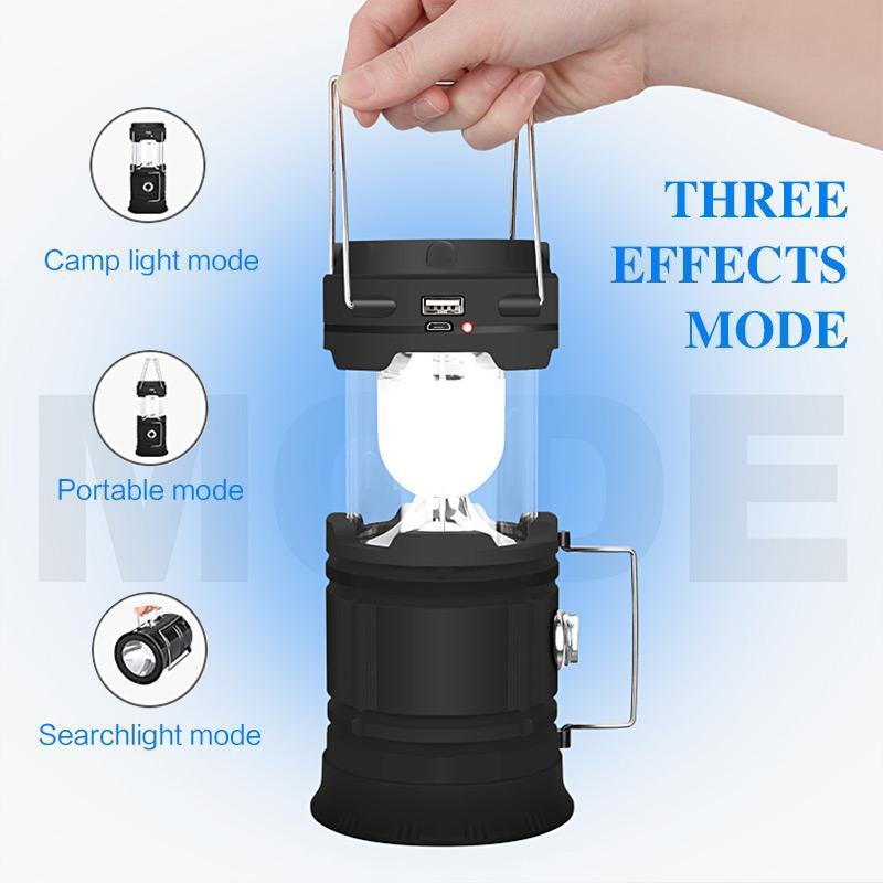⏳50 % de descuento por tiempo limitado⏰Linterna LED de campamento 3 en 1 con efecto de llama⛺🔦