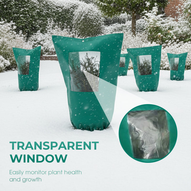 Cubierta de Protección contra Heladas para Plantas en Invierno con Cierre y Cordón Ajustable