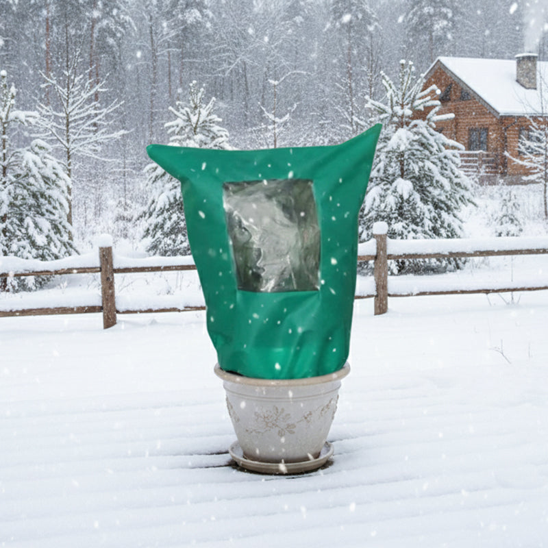 Cubierta de Protección contra Heladas para Plantas en Invierno con Cierre y Cordón Ajustable