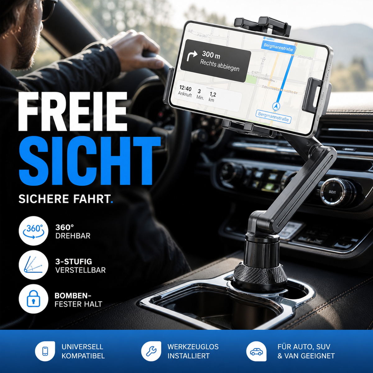 📢Novedad🚗Portavasos para automóvil giratorio y ajustable 360°