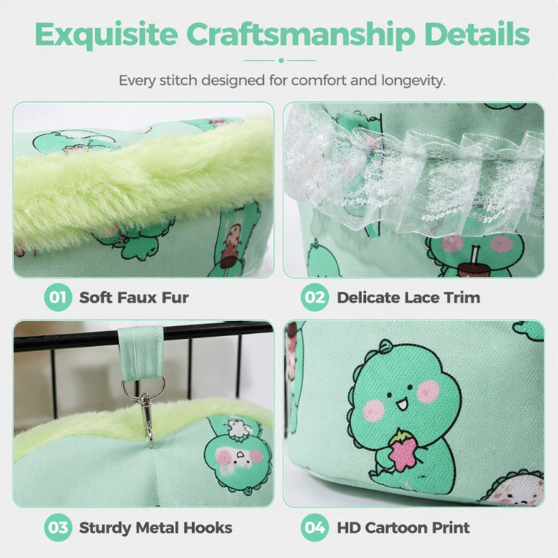 🦜 ¡50% DE DESCUENTO! ✨ Nido Colgante Cálido para Mascotas Pequeñas – Interior de Felpa Suave, Diseño Semicerrado y Ganchos Metálicos Resistentes ☁️🐾