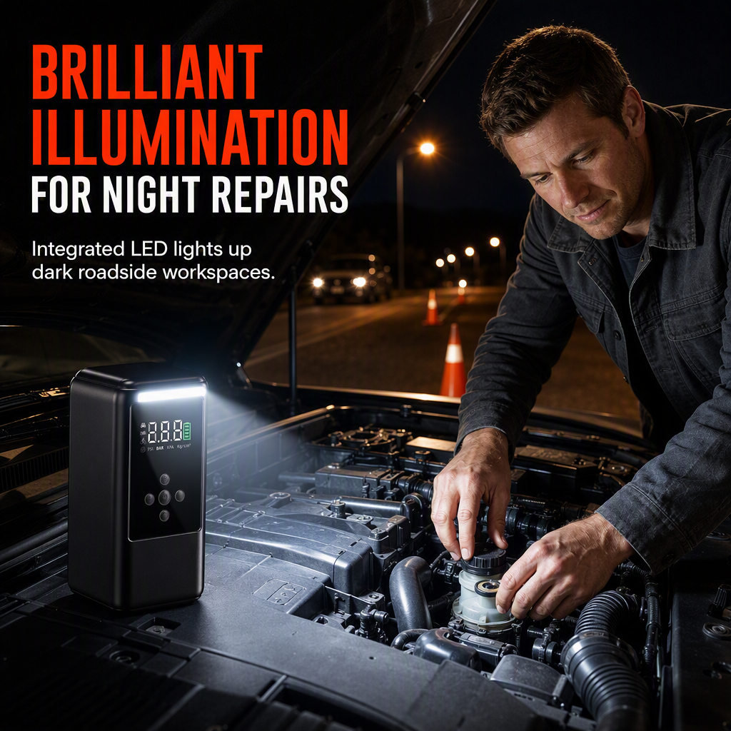 🚗 ¡Ahorra 50%! 🔋 Motor de arranque y inflador de neumáticos – Griales inteligentes y caja de EVA ✨