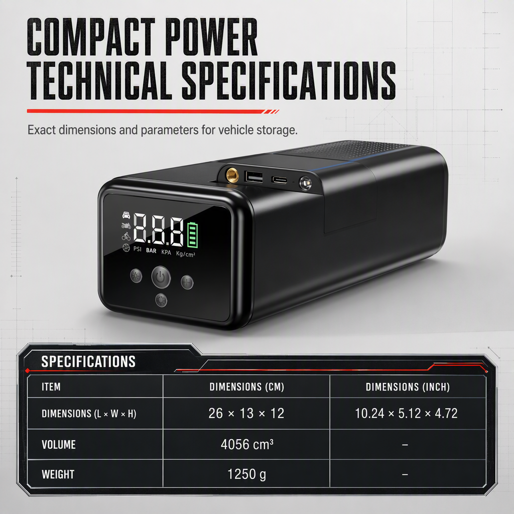 🚗 ¡Ahorra 50%! 🔋 Motor de arranque y inflador de neumáticos – Griales inteligentes y caja de EVA ✨