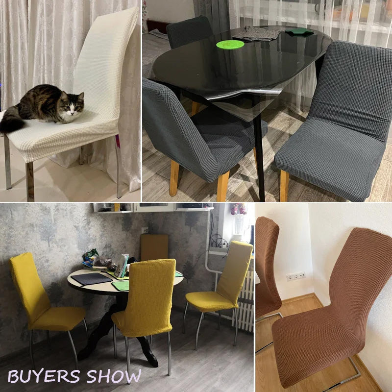 🪑✨ Funda de Asiento Elástica Universal “Cove” – Una Sola Pieza, Se Adapta a Cualquier Silla y Protege tus Muebles sin Arrugas 🏠✅