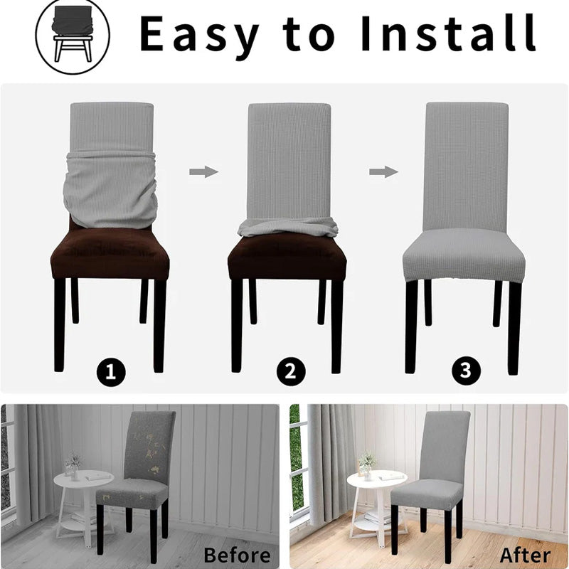 🪑✨ Funda de Asiento Elástica Universal “Cove” – Una Sola Pieza, Se Adapta a Cualquier Silla y Protege tus Muebles sin Arrugas 🏠✅
