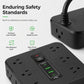 ⏳55% Descuento⏰Regleta Multicontacto de 12 Tomas con Puertos USB (110V)⚡🔋