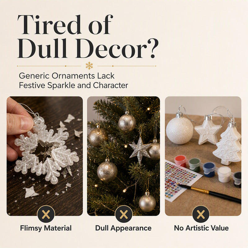 🎄 50% dto. – ¡oferta limitada! Set de adornos navideños para pintar – DIY creativo, colgantes festivos. Decora tu árbol con encanto! ✨🥳